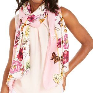 INC International Concepts Pink and White Floral Wrap